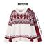 SHIYIYUE十一月 圣诞菱格红色毛衣2020年新款女秋冬宽松外穿上衣