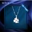 唯一（Winy）四叶草银项链女士生日圣诞节礼物女999足银时尚饰品锁骨链情侣吊坠结婚纪念日首饰送老婆女朋友配证书