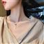 韩国轻奢小蛮腰项链女锁骨链纯银简约气质不掉色吊坠小众设计感潮