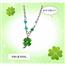 幸运萌芽ins四叶草爱心项链