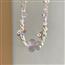 粉紫水晶花朵项链，绽放少女心！