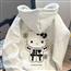 美式凯蒂猫卡通加绒加厚连帽卫衣女学生秋冬季宽松ins情侣外套潮t