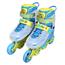 贵派仕粉蓝黄初学者全闪轮滑鞋儿童全套护具溜冰鞋男童女童 旱冰鞋