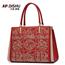 女包品牌真品刺绣手提包女百搭大容量单肩斜跨包