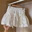 蝴蝶结白色半身裙女夏季甜美风设计感小众高腰a字蛋糕短裙花苞裙