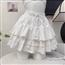 纯白蝴蝶结装饰花边可爱芭蕾风小众蛋糕半身裙女