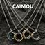 CAIMOU 欧美hiphop三环钛钢项链男ins嘻哈潮牌情侣吊坠配饰毛衣链