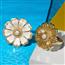一对金黄的金色雏菊戒指*Daisy Rings