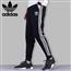 春秋阿迪三叶草运动裤男纯棉三条杠学生宽松运动束脚休闲长裤潮流