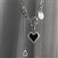 钛钢叠戴马赛克爱心项链时尚高级设计感ins冷淡风毛衣链锁骨链卫衣配饰