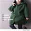 秋冬大码女士加绒加厚直筒口袋长袖开衫连帽宽松拉链卫衣外套