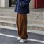 XXstore日系潮牌灯芯绒阔腿裤男冬季复古休闲长裤宽松抽绳工装裤