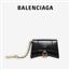 BALENCIAGA巴黎世家HOURGLASS女士牛皮革链条卡夹
