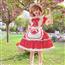 【草莓啵啵茶】纯棉古早波点女仆Lolita