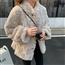 2020年獭兔毛外套仿皮草温柔风羊羔中长款洋气大衣小个子女秋冬季