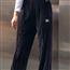 松挺阔侧条拼接丝绒休闲长裤子男 脚口拉链