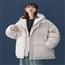 羽绒棉服女2021年新款冬季韩版假两件棉衣宽松bf加厚面包服外套潮 