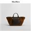 Max Mara 2021秋冬新品女士70th羊皮驼绒拼接手提包