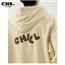 Crissrex Store Chill 复古LOGO宽松休闲潮发泡印花连帽加绒卫衣