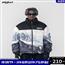 harsh and cruel尼龙拼接刺绣LOGO雪山全幅印花羽绒棉服秋冬外套