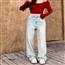 美式高街牛仔裤女春秋2024新款宽松直筒阔腿裤