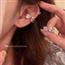 小灯泡爆闪锆石线条感耳骨夹独特绝美气质高级感轻奢无耳洞耳饰潮