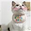 小猫咪生日围兜小型犬狗狗口水巾嘴围可爱三角巾围脖围巾宠物饰品