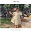 夏季新款女童洋气连衣裙宝宝露背裙纯色A字公主裙