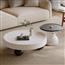 奶油风圆形茶几组合设计师创意烤漆意式极简客厅家用小户型储物