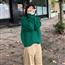 2024新款复古慵懒风麻花绿色套头毛衣女秋冬季软糯宽松针织衫上衣