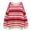 温柔条纹撞色套头毛衣女秋冬2022新款韩版慵懒宽松中长款针织上衣
