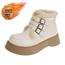 2024新款雪地靴羊羔绒短靴厚底加绒保暖百搭棉鞋冬季