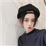 韩版原宿刺绣字母贝雷帽女潮秋冬百搭英伦麂皮绒八角南瓜画家帽男