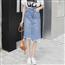高腰显瘦不规则牛仔半身裙女中长款包臀过膝2018韩版春夏季新款潮 