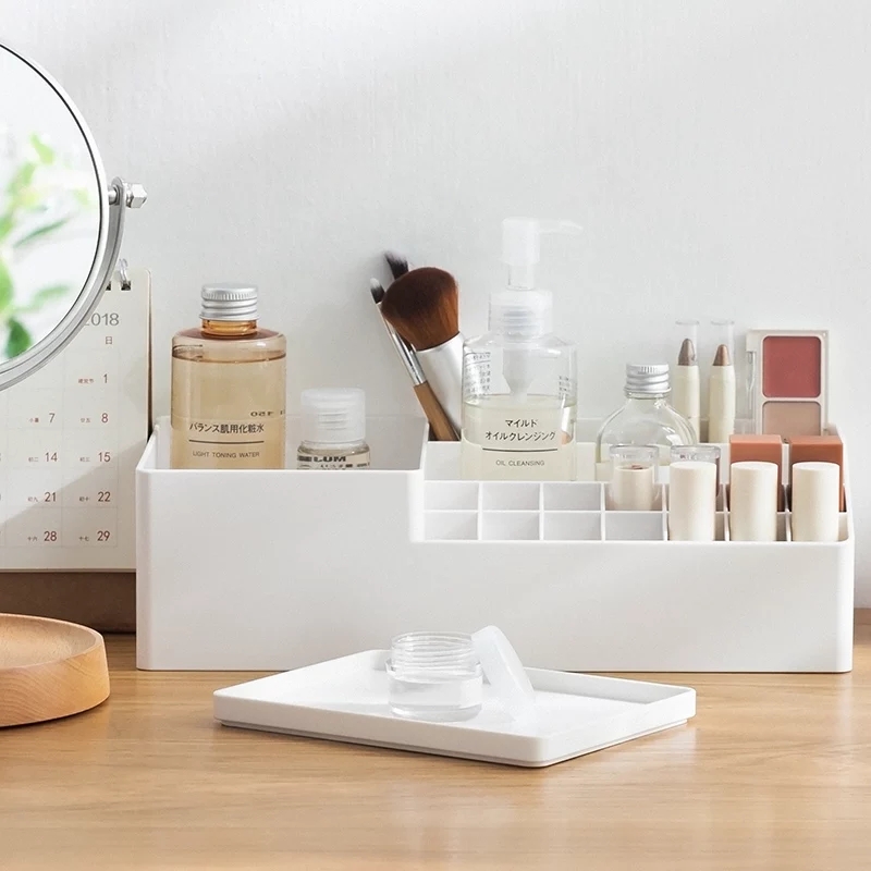 E-life 带托盘分格化妆品收纳盒