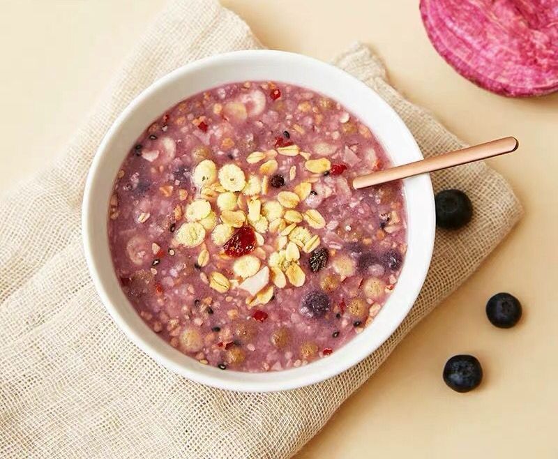 高纤紫薯燕麦粥