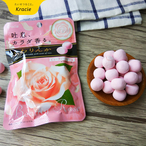 汪汪日本进口约会接吻抖音网红嘉娜宝玫瑰味香体糖果