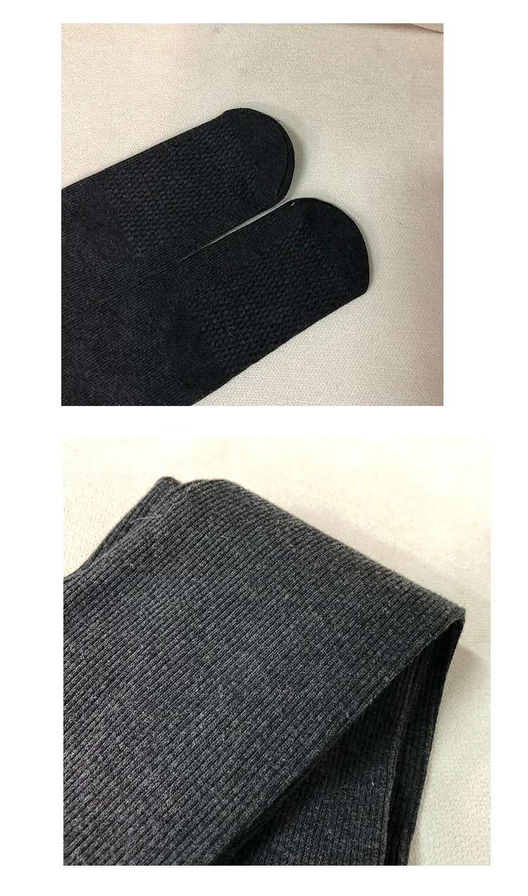 黑白两色加绒打底袜