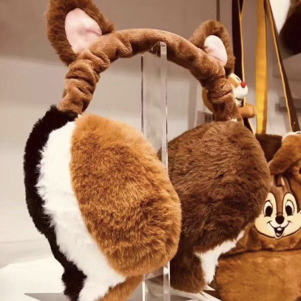 迪士尼时尚卡通奇奇蒂蒂毛绒可爱耳罩