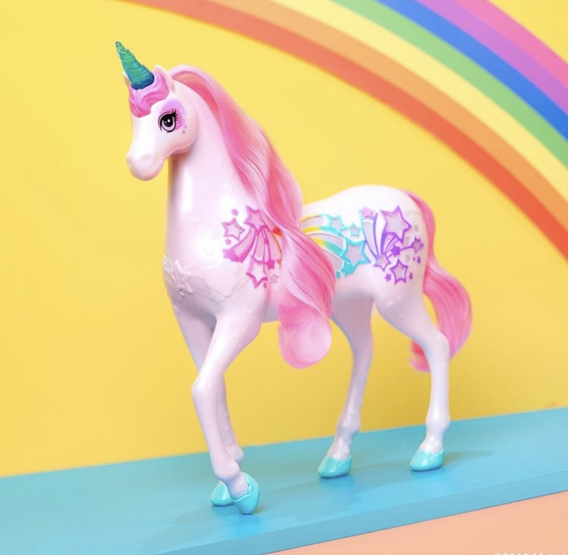 Barbie芭比配件彩色独角兽飞马Unicorn