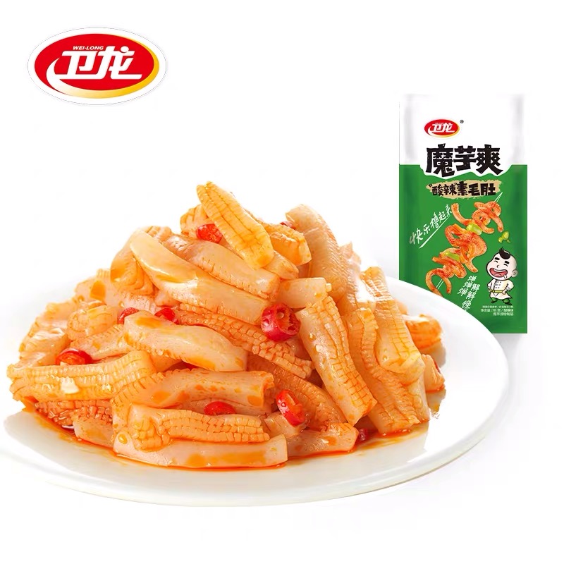 卫龙魔芋爽78g香辣魔芋丝辣条零食低卡素毛肚网红小吃