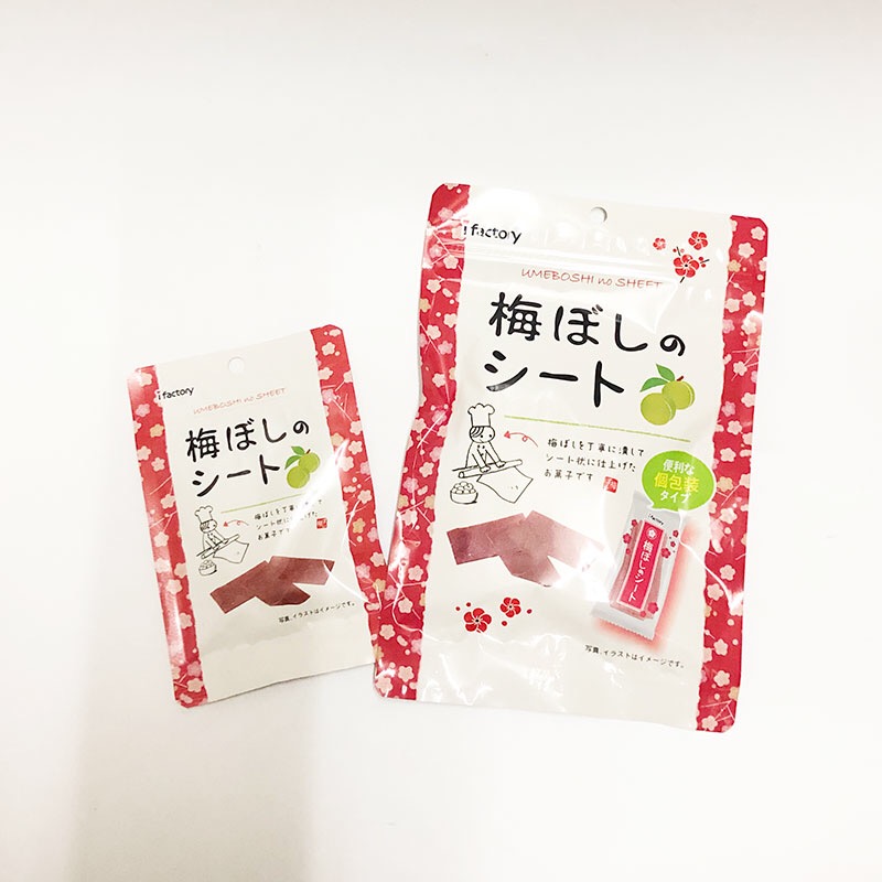 日本进口ifactory爱心工厂话梅片酸梅片梅子片日式梅干片梅片零食