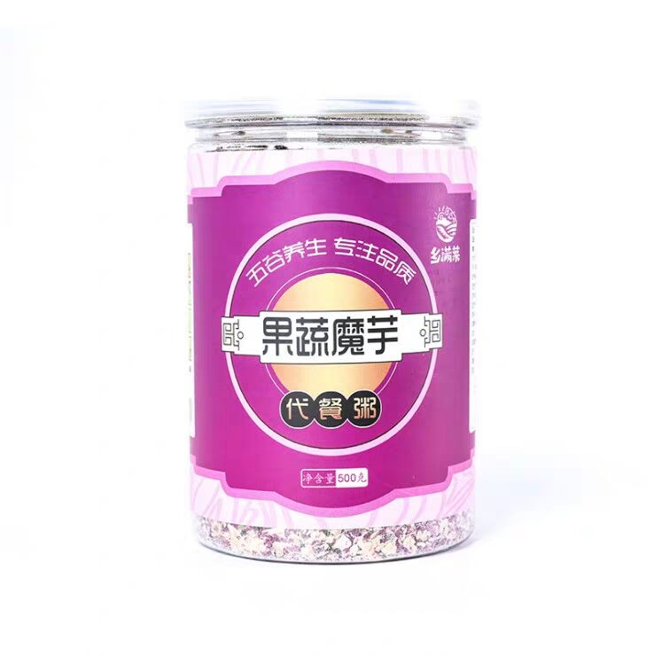 紫薯魔芋粉 代餐速食粥五谷杂粮低卡黑芝麻果蔬饱腹代餐粉