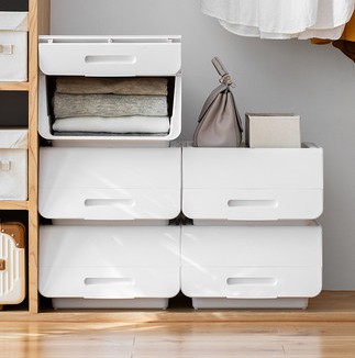 E-life 翻盖收纳箱2个装