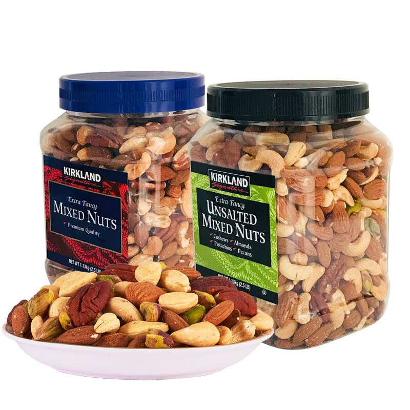 柯克兰混合坚果Kirkland罐装原味盐焗1130g每日坚果 