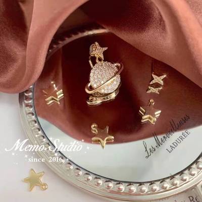 女仿珍珠气质后挂式星球耳钉升级版925银