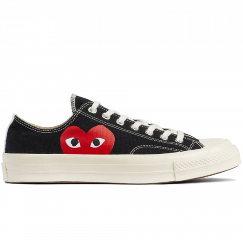 Converse CDG匡威1970S黑白红川久保玲联名爱心高帮帆布鞋