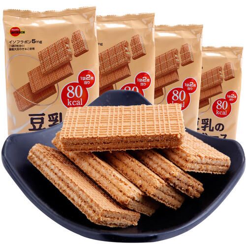 豆乳味威化饼干罐装