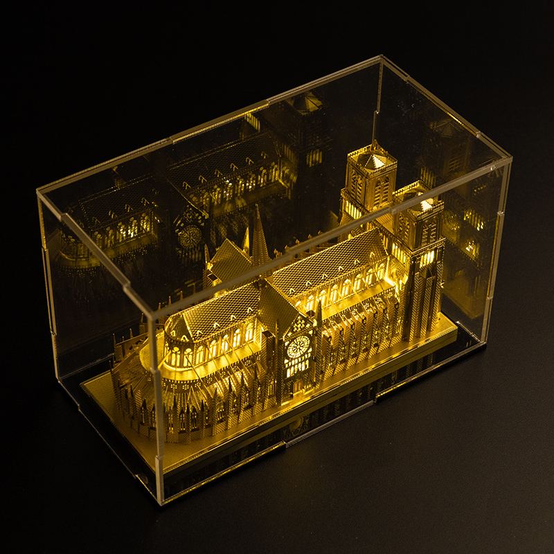 1.爱屋吉屋-3d立体金属拼图巴黎圣母院拼装模型成人