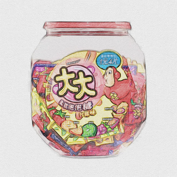 大大泡泡糖大大卷切切乐盒装箭牌口香糖儿童怀旧小零食品糖果